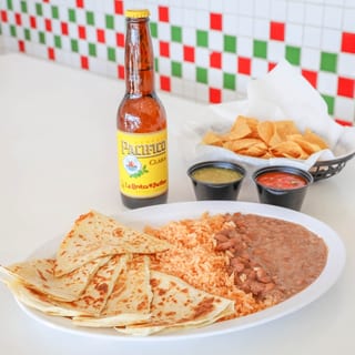 Plate Cheese Quesadilla